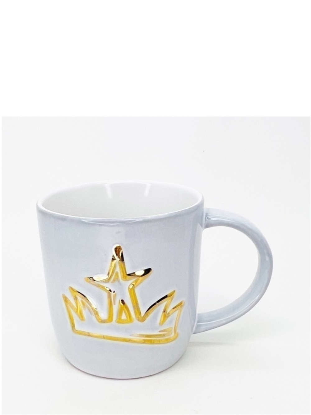 Starbucks 2016 Anniversary Mug 14 oz. Siren Gold Crown Blue/Gray Ceramic EUC
